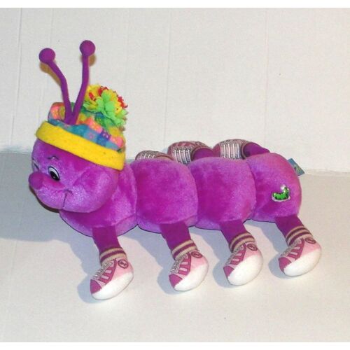 peluche chenille mauve familipattes lansay