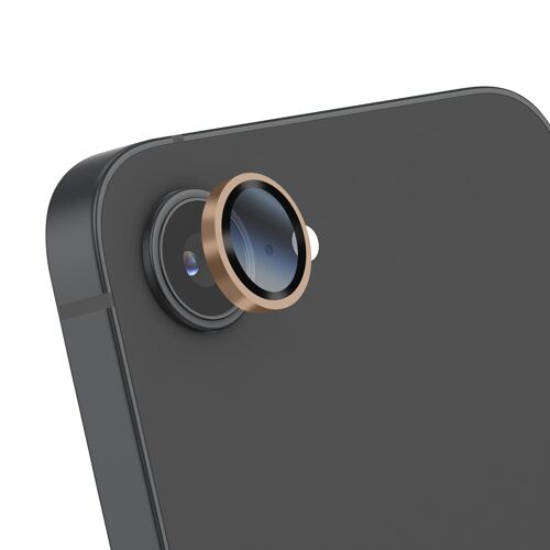Verre Trempé Caméra pour iPhone 16e Antichoc Qualité Photo Inchangée Zanaé Dorée