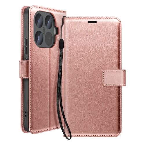 Étui Portefeuille pour Xiaomi 17T avec Dragonne et Fonction Support Mayaxess Rose gold
