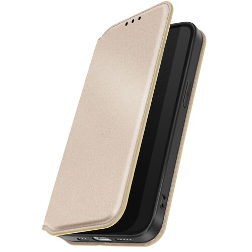 Étui à Clapet pour iPhone 17e avec Porte-cartes et Fonction Support Dorée