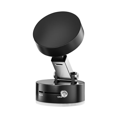 Support Magnétique Ventouse Voiture / Bureau Pliable Compatible MagSafe Noir