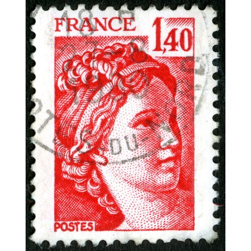 Timbre Oblitéré France , Postes , 1.40
