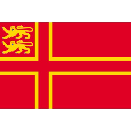 Drapeau Normand Avec Lions - 1 Autocollant 15x10cm - Sticker/Autocollant