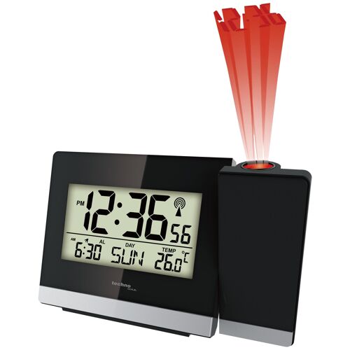 Technoline WT 536 Horloge murale et de table Horloge numérique Noir