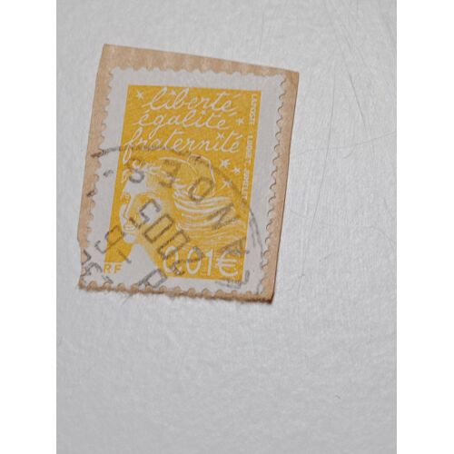 Timbre France Oblitéré 0,01 Yvert N° 3443 Marianne De Luquet Jaune De 2002