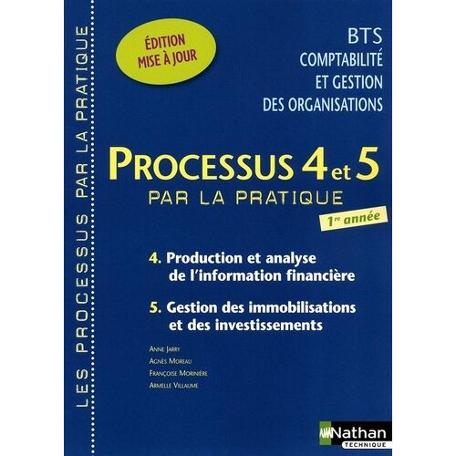 Processus 4 Et 5 Production Et Analyse De L'information Financière - Gestion Des Immobilisations Et Des Investissements Bts Cgo 1re Année