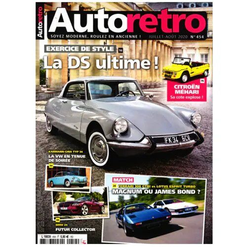 Auto Retro 454 De 2020 Ds Grand Palais,Ferrari 308 Gtbi,Lotus Esprit S3 Turbo,Karmann Ghia 1500 Typ 34,Bmw Z4,Bab Buggy Pam 2,Mega Club,Alfa Giulia Sprint Gt Veloce,Mehari