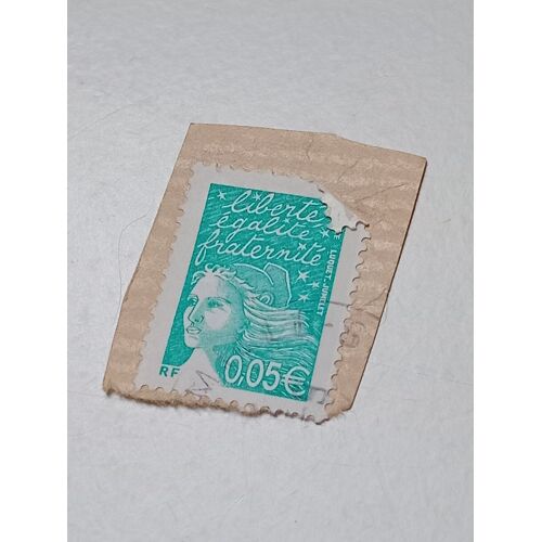 Timbre France Oblitéré 0,05 Yvert N° 3445 Type Marianne De Luquet Vert Émeraude De 2002 Sc