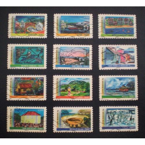 Année Des Outre-Mer - Série Complète De 12 Timbres Oblitérés - France - Année 2011