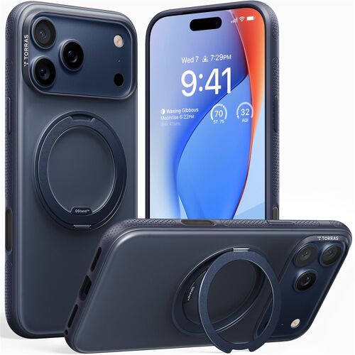Coque pour iPhone 17 Pro Max - TPU+PC, Bleu Oscuro, MagSafe