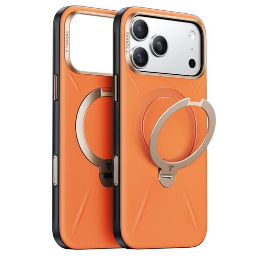 Coque pour iPhone 17 Pro - Orange, MagSafe, Con Support