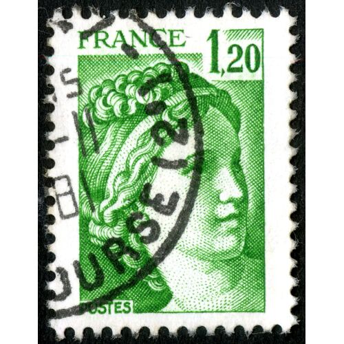 Timbre Oblitéré France , Postes , 1.20