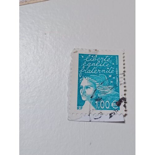 Timbre France Oblitéré 1,00 Yvert N° 3455 Marianne De Luquet Bleu-Vert - Rf De 2002 A