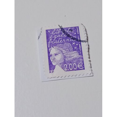 Timbre France Oblitéré 2,00 Yvert N° 3457 -Type Marianne De Luquet Violet De 2002 C