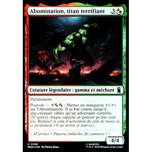 Abomination Titan Terrifiant - Foil - Magic - Marvel Super Heroes - Vf - U - 198