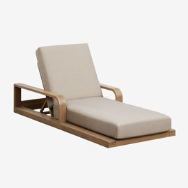 Chaise Longue Inclinable En Bois D'acacia Brivori Acacia Marron Clair