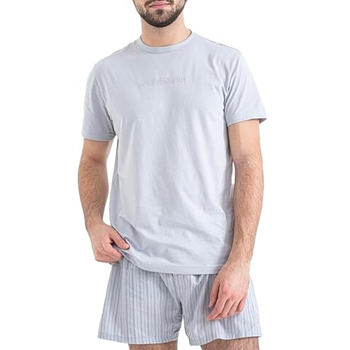 Ensemble Pyjama Short En Coton Calvin Klein - Gris - M