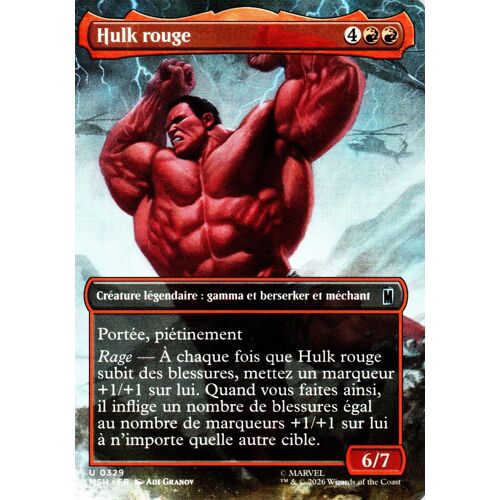 Hulk Rouge - Magic - Marvel Super Heroes - Vf - U - 329 - Visuel Alternatif