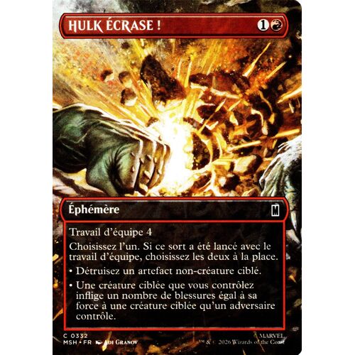 Hulk Écrase ! - Magic - Marvel Super Heroes - Vf - C - 332 - Visuel Alternatif