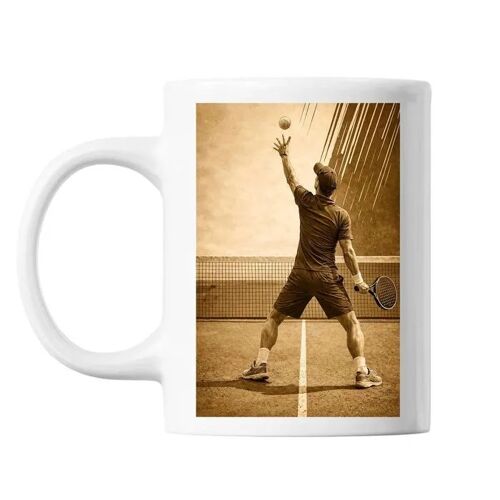 Mug Padel Vintage Action - Tasse En Céramique Padel, Idée Cadeau Homme Pour Anniversaire Ou Noël