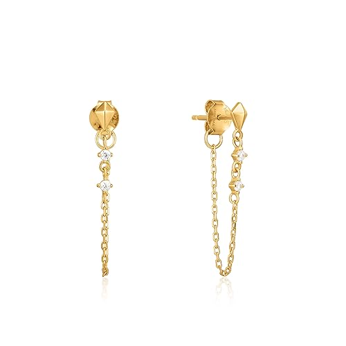 Boucled¿Oreille Ania Haie 925m Argent Chapadao Loi 14k Collection D'or De Spike It Up Chaîne De Veste De L'oreille