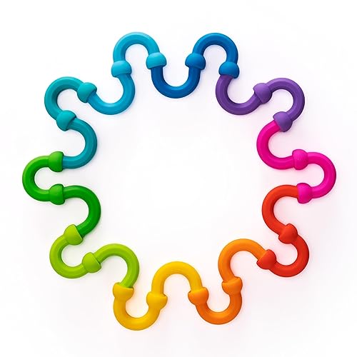 Plip Links - 10 Anneaux Arc-en-ciel En Silicone - Dès 3 Ans Multicolore