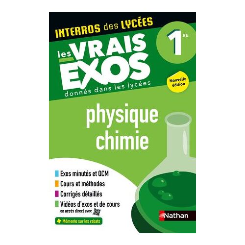 Physique-Chimie Première - Bac 2027 - Interros Des Lycées 1re - Les Vrais Exos Du Bac - + De 100 Exercices Avec Corrigés Détaillés