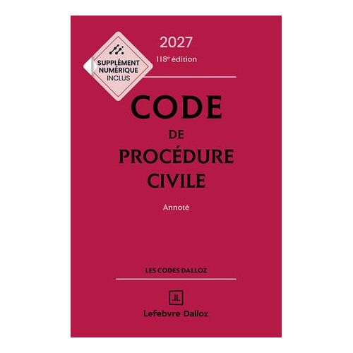 Code De Procédure Civile 2027, Annoté. 118e Éd.