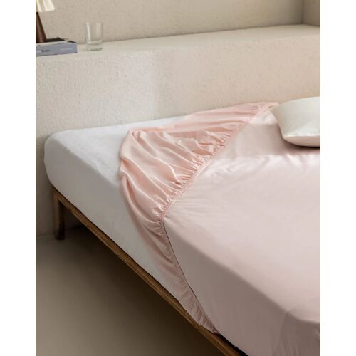 Drap-Housse Ranforce Double 100 % Coton Manon - Poudre Légère
