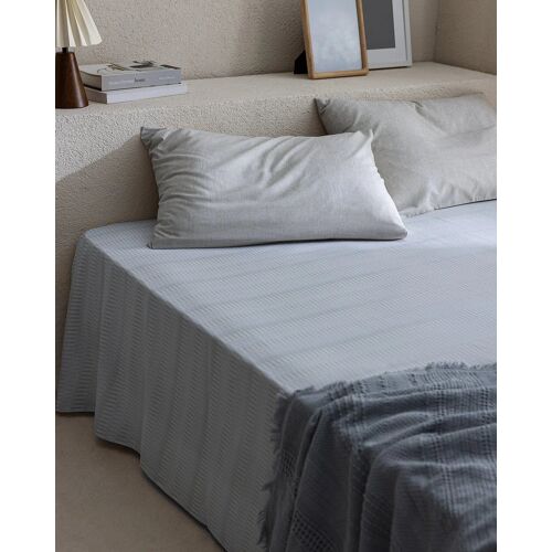 Ensemble De Draps En Coton Double Delrico - Beige
