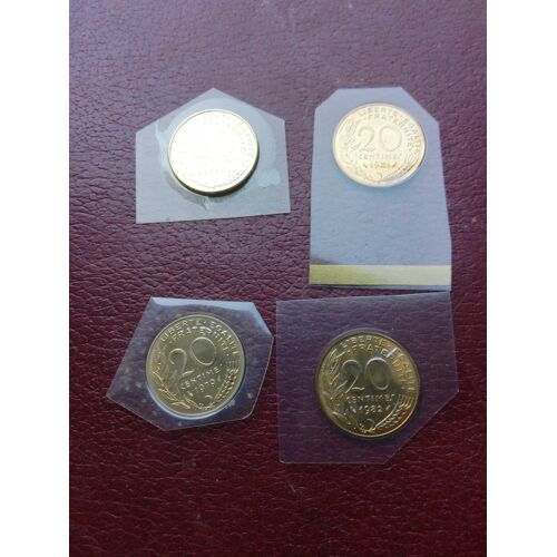 20 Centimes 2000 (Date Espacée+1979.1981.1982 En Bu) Lot 4 Monnaies