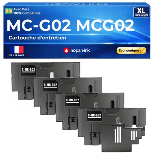 MC-G02 4589C001 Cartouches de maintenance compatible pour Canon Pixma G1420 G1430 G1520 Pack 4