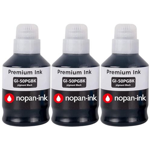 Recharge d'encre GI-50 GI-51 GI-40 GI-41 compatible pour Canon Noir Pack 3 135 ml 3386C001 4529C001 3385C001 4528C001