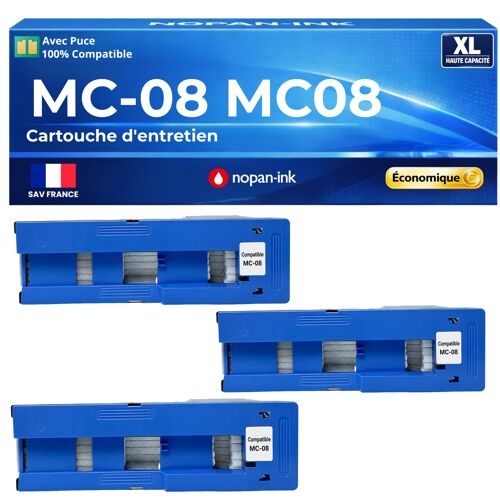 MC-08 MC08 1320B006 Kit de maintenance compatible pour Canon Pack 3 imagePROGRAF 8000 8100 8300 8400 9000 9400