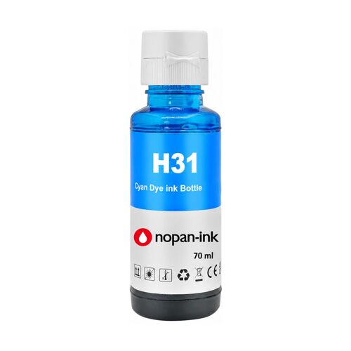 compatible pour HP 31 1VU26AE Cyan haute capacité 70 ml