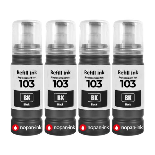compatible pour Epson C13T00S14A 103 E103B noir Pack 4x70ml 18000 pages