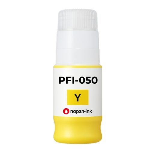 Bouteille encre pigmentée PFI-050Y 5701C001 compatible pour Canon Jaune 70 ml Pack 1