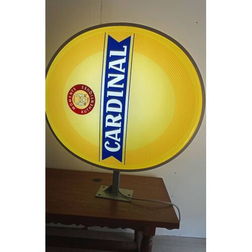 Vends Enseigne Lumineuse Vintage Avec Support Mural 75 Cm Diamètre 16 Cm En Largeur 90 Cm Hauteur Avec Support Prise De Courant 220 Produit Venant De Suisse