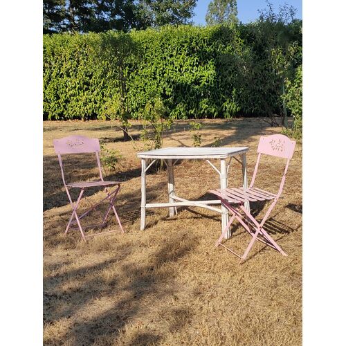 Salon De Jardin Blanc Et Rose