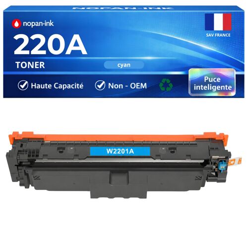 Toner W2201X W2201A compatible pour HP Cyan Haute capacité avec puce 5500 pages