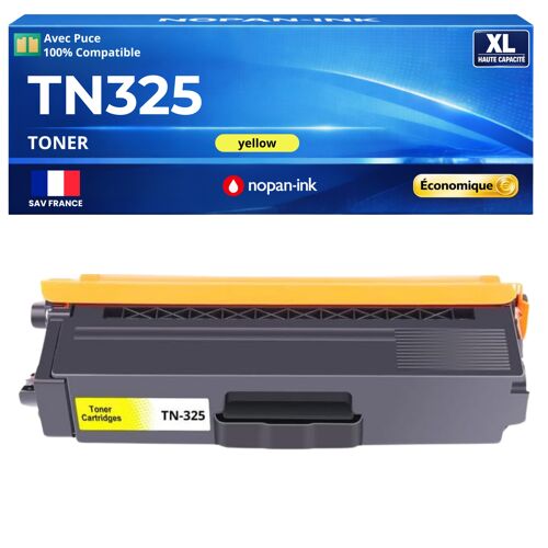TN320 TN-320 TN325 TN-325 Toner Jaune compatible pour Brother DCP 9055CDN HL 4140CN 4150CDN avec puce rendement 3500 pages
