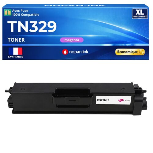 TN329 TN-329 Toner Magenta compatible pour Brother DCP 9055CDN HL 4140CN HL 4150CDN MFC 9460CDN avec puce 3500 pages