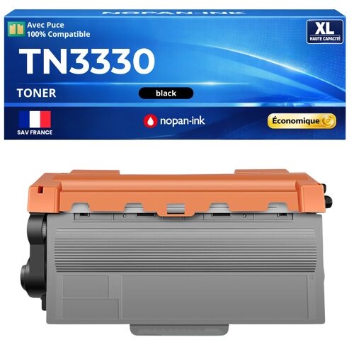 TN-3330 TN3330 Toner compatible pour Brother DCP-8110DN DCP-8250DN HL-5440D HL-5450DN HL-5470DW MFC-8510DN Noir Haute Capacité avec puce