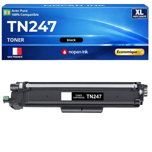 TN247 TN243 TN-247 TN-243 TN247BK TN243BK Toner compatible pour Brother DCP HL MFC Noir haute capacité avec puce 3000 pages