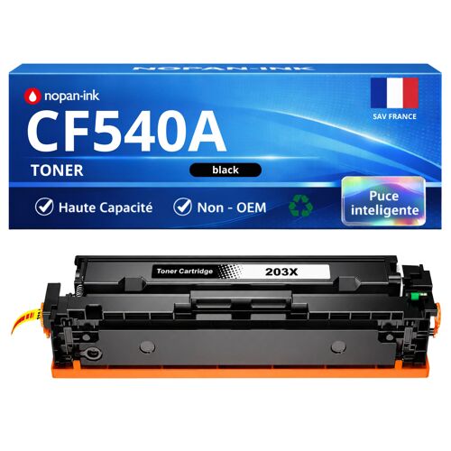 Toner 203A 203 A CF540A compatible pour HP M254 M280 M281 Noir Haute capacité avec puce 1400 pages