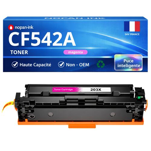 Toner 203A 203 A CF543A compatible pour HP M254 M280 M281 Magenta Haute capacité avec puce 1300 pages