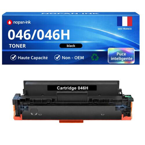 Toner 1254C002 046H compatible pour Canon Noir Haute capacité avec puce 6300 pages Pack 1