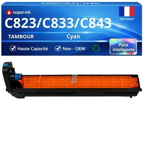 Tambour 46438003 compatible pour OKI Cyan 30000 pages Pack 1