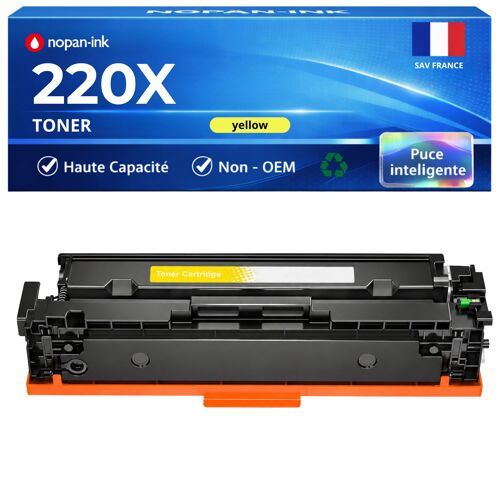 W2202X 220X Toner Jaune compatible pour HP 4202dn 4202dw 4302dw 4302fdw haute capacité avec puce 5500 pages couleur laser