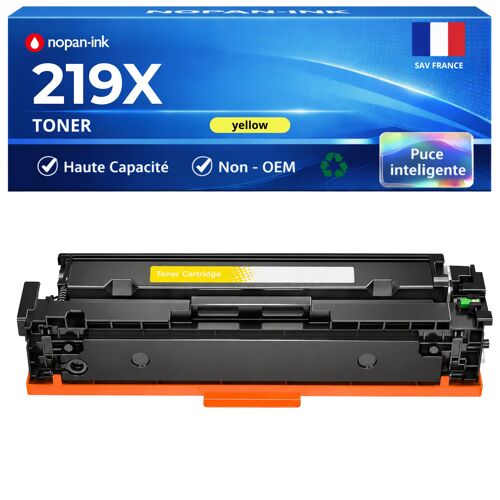W2192X 219X Toner Jaune compatible pour HP 3202dn 3202dw 3302fdw MFP 3302dw 3302fdn haute capacité avec puce 2500 pages
